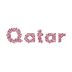 Qatar Silhouette Pixelated pattern map illustration