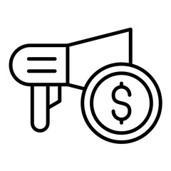 Marketing Budget Icon Style
