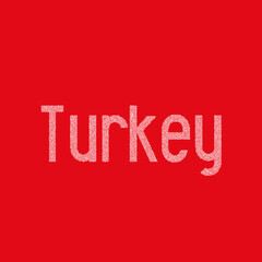 Turkey Silhouette Pixelated pattern map illustration