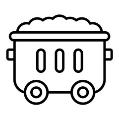 Mining Cart Icon Style