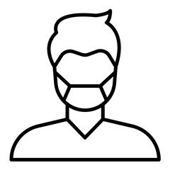 Face Mask Icon Style
