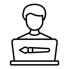 graphic er icon style