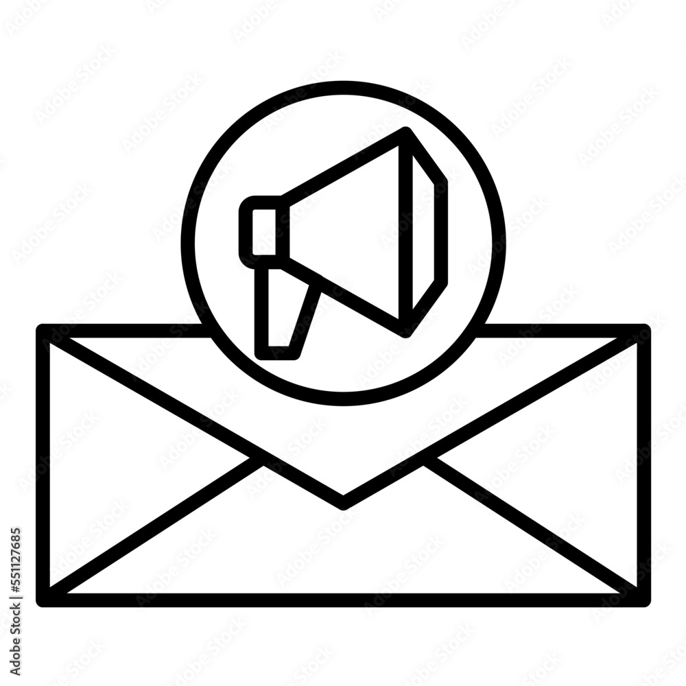 Sticker email marketing icon style