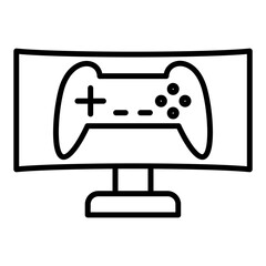 Gaming Monitor Icon Style