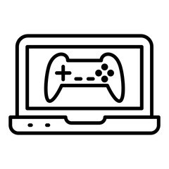 Gaming Laptop Icon Style