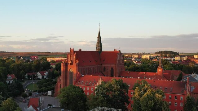 The Roman Catholic Diocese of Pelplin at sunset, Poland