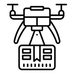 Drone Delivery Icon Style