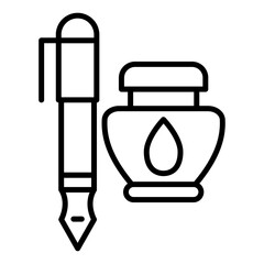 Pen And Ink Icon Style