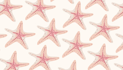 Fototapeta na wymiar star fish sea creatures background vector illustration art