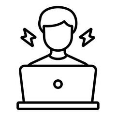 Hard At Work Icon Style