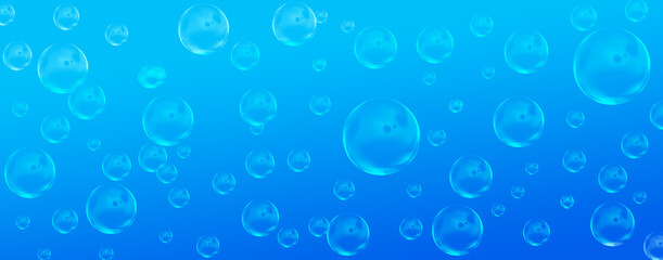 water drops over blue background 