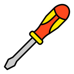 Screwdriver Filled Line Icon