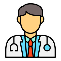 Doctor Filled Line Icon