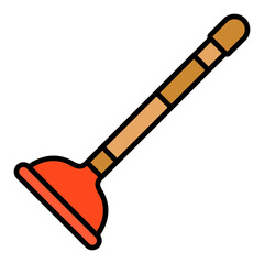 Plunger Filled Line Icon