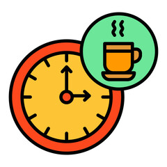 Tea Time Filled Line Icon