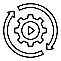 Autonomous Manufacturing Icon Style