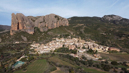 Fototapeta na wymiar Agüero - Mallos de Agüero - Huesca - Spain