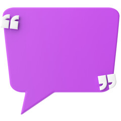 Speech bubble. 3D text box.