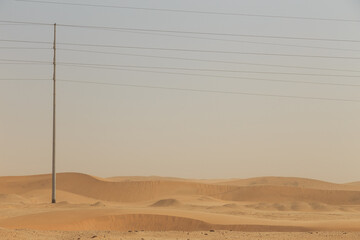 Namibian landscape along the gravel road. Swakopmund, Namibia.