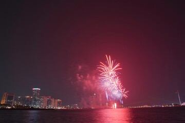 fireworks over the river