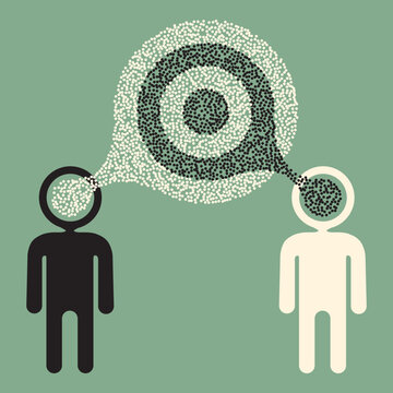 exchange of ideas between two people 