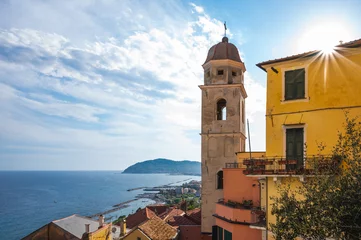 Foto op Plexiglas Medieval Italian Village, Cervo, Liguria, Italia © EyesTravelling