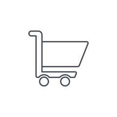 Shopping Cart icon vector. Shopping Cart line icon vector isolated on white background