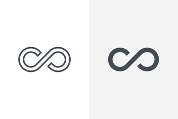 Infinity icon set vector. Infinity icon bundle isolated on white background