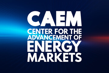 Naklejka na ściany i meble CAEM - Center for the Advancement of Energy Markets acronym, abbreviation concept background