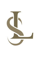 SL Symbol Logo Design Vector