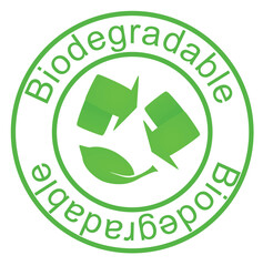 Bio degradable sign. vector illustration
