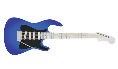Obraz na płótnie Canvas Blue electric guitar. vector illustration