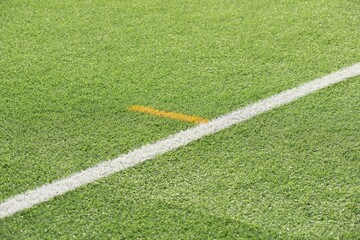 Obraz premium Green grass soccer field