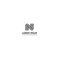 N letter logo design template