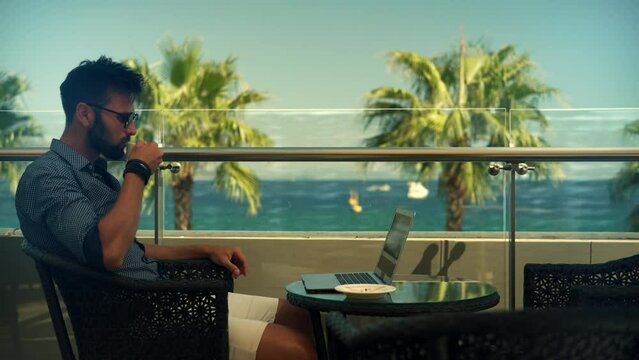 freelancer on remote job . remote office freelancing . outsourcing work