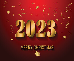 2023 Merry Christmas background.