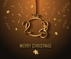2023 Merry Christmas background.