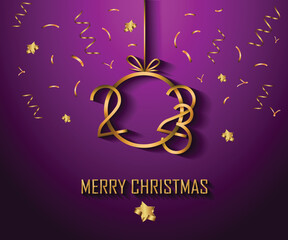 2023 Merry Christmas background.