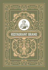 Western card with vintage style