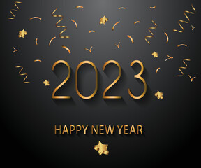 Fototapeta na wymiar 2023 Happy New Year background.