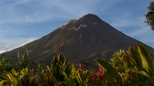 Arenal Volcano surrounded by tropical nature
