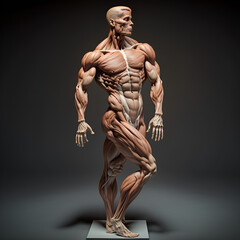 Fototapeta na wymiar human anatomy model, muscles