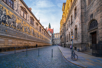 Fototapeta premium Augustus Street view in Dresden