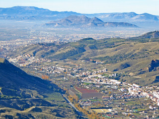 Obraz premium Mountains of the Sierra Nevada above Granada in Spain 