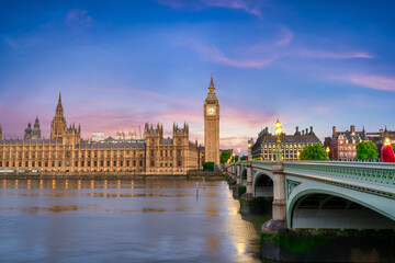 Fototapeta na wymiar Big Ben at sunrise in London. England