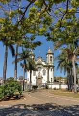 Fototapeta na wymiar Baroque Church of Minas Gerais. Church of San Francisco de Assis.