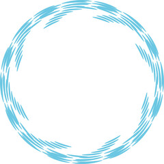 Blue abstract circle frame png