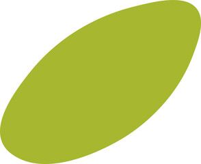 Green oval simple shape png