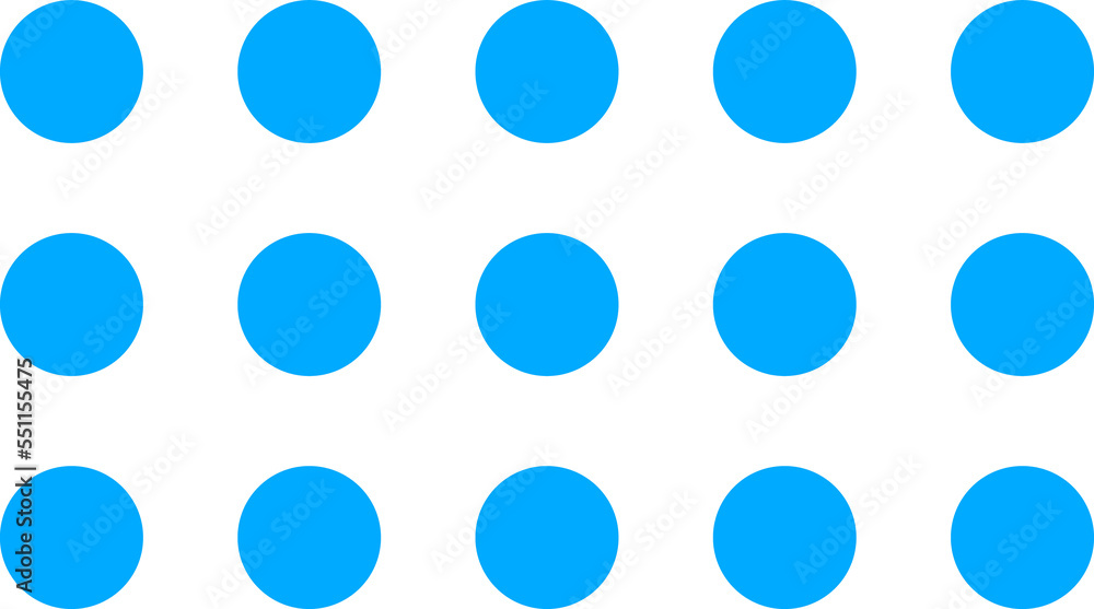 Sticker blue circles points dots round polka dot simple geometric shapes elements sign icon symbols isolated