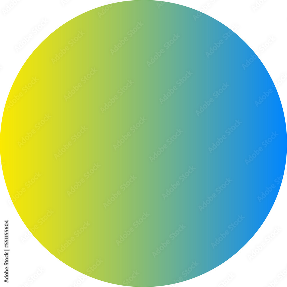 Poster yellow and blue gradient circle round geometric shape element icon sign symbol isolated overlay tran